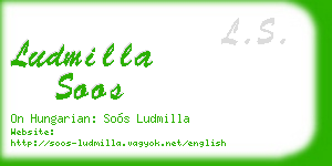ludmilla soos business card