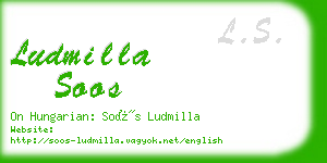 ludmilla soos business card